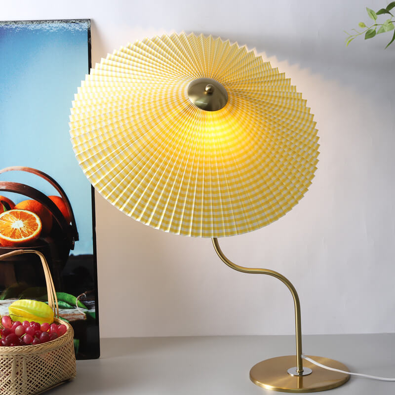 GlowDome | Elegant Table Lamp with Fabric Shade & 110V Connection
