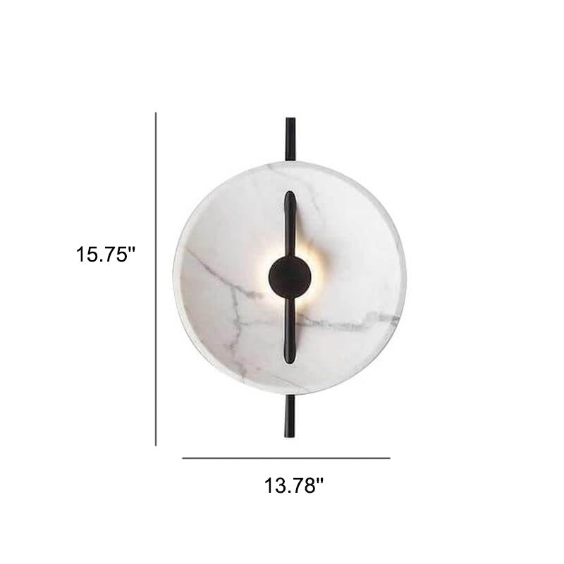 MarbleGlow | Elegant Round Wall Light
