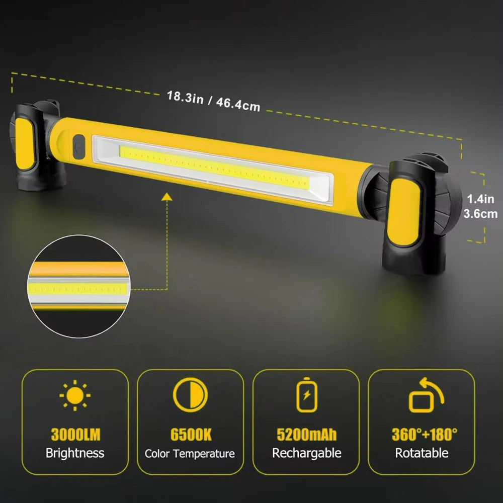 TwinGlow | Rechargeable LED Work Light with Magnetic Base