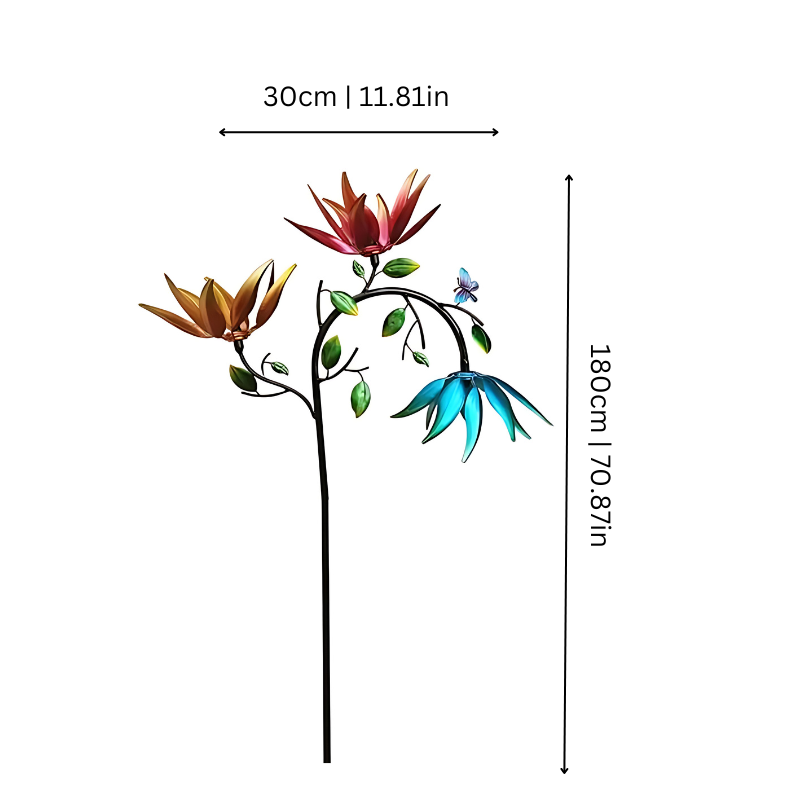 Garden Dance | Colorful wind chime with butterflies & flowers