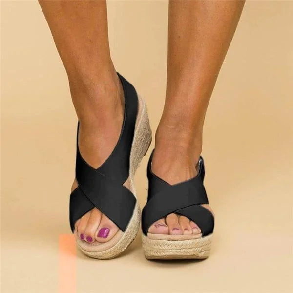 EvoWear | Orthopaedic Wedge Espadrilles in Taupe