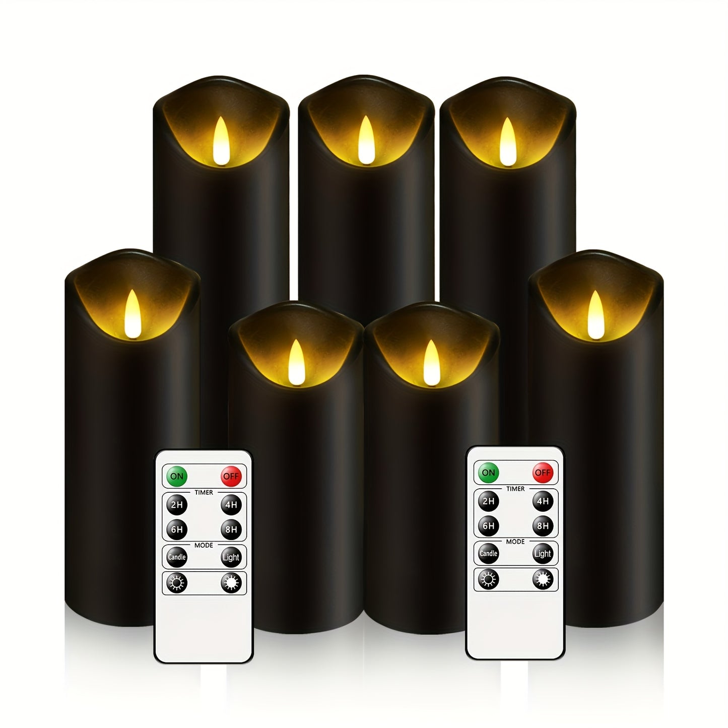 AmberFlame | Battery-Operated Flameless Candles with Timer & Remote