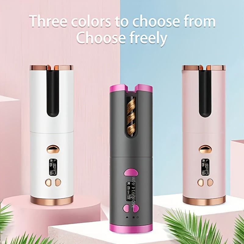 GlamGo | Portable Hair Curler – Rechargeable Wand with Auto-Off Safety Feature