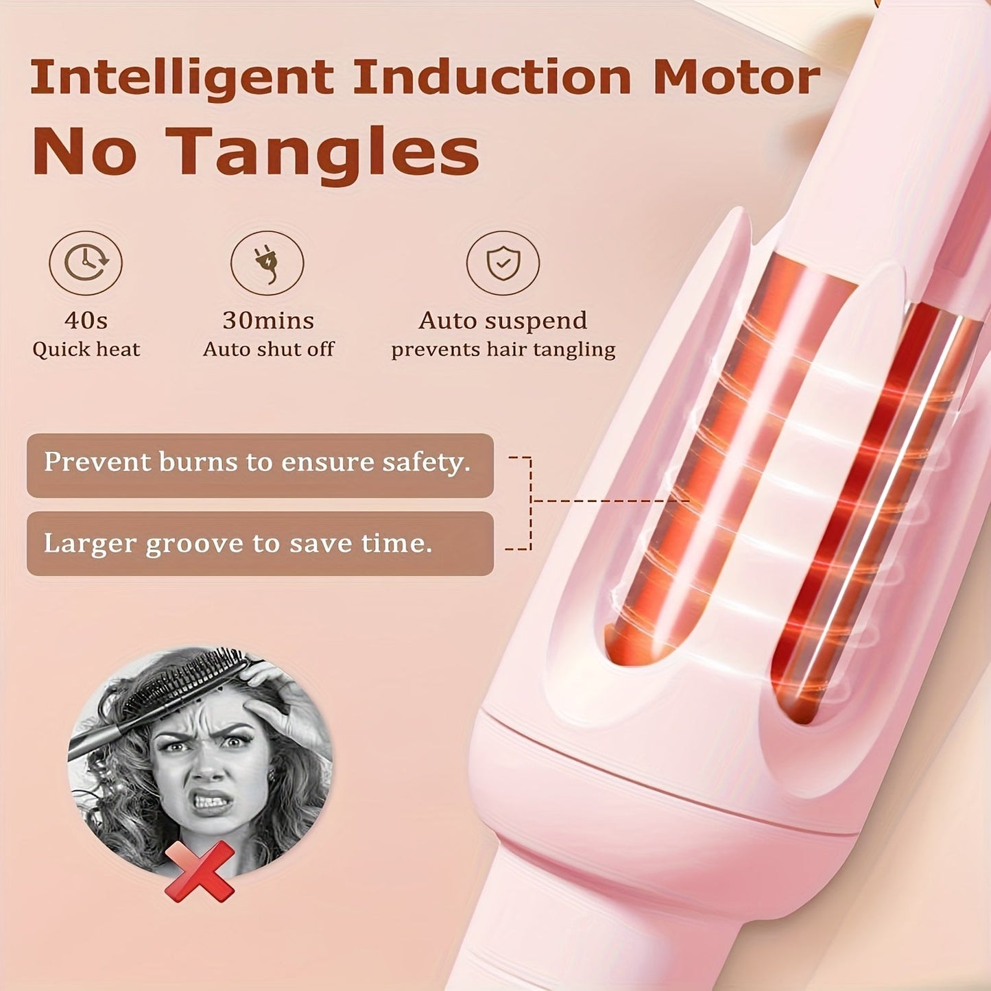 CurlGoddess | Professional Auto Curler – Quick, Even Curls with Anti-Scald Design