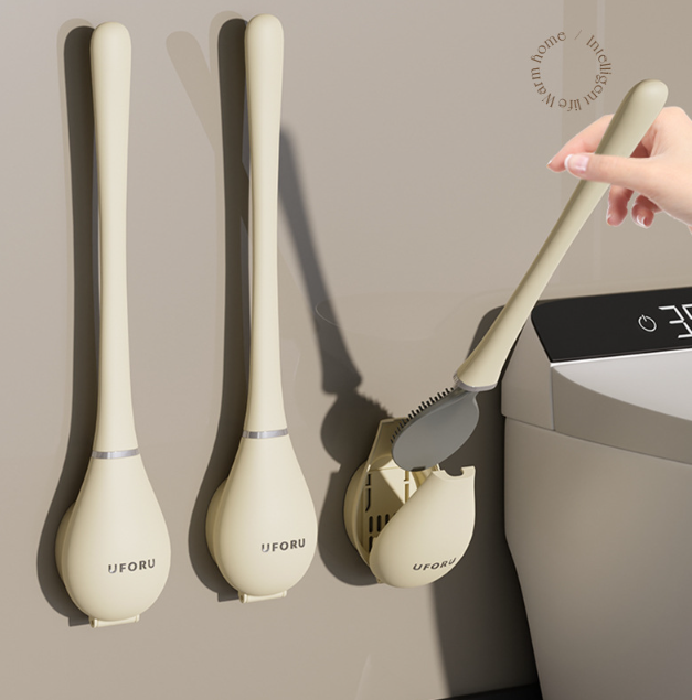PureBrush | Elegant Toilet Brush with Antibacterial Silicone Head