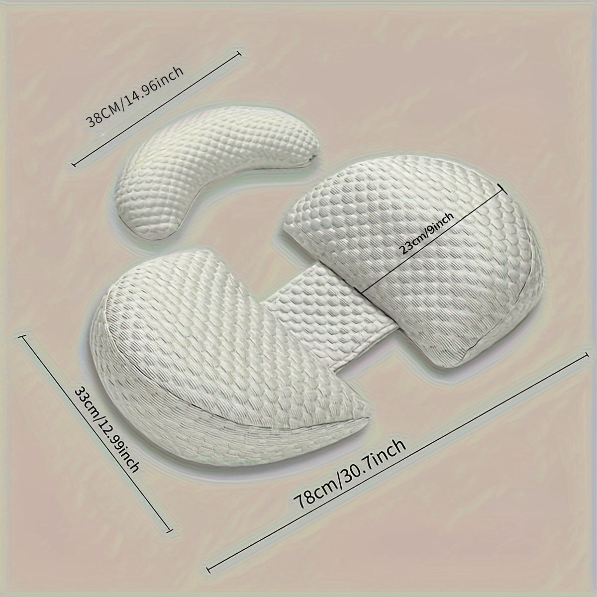 PregnaRest | Adjustable Full-Body Pillow for Side Sleeping Moms