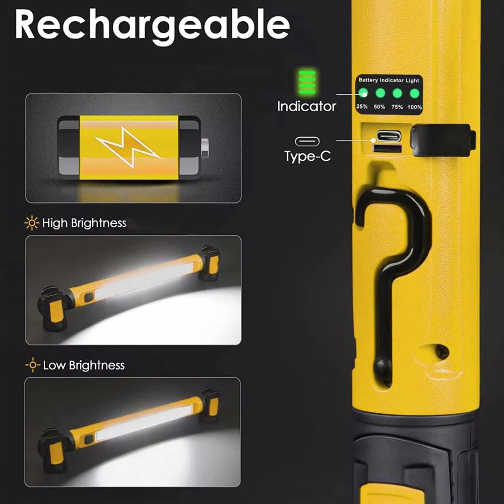 TwinGlow | Rechargeable LED Work Light with Magnetic Base