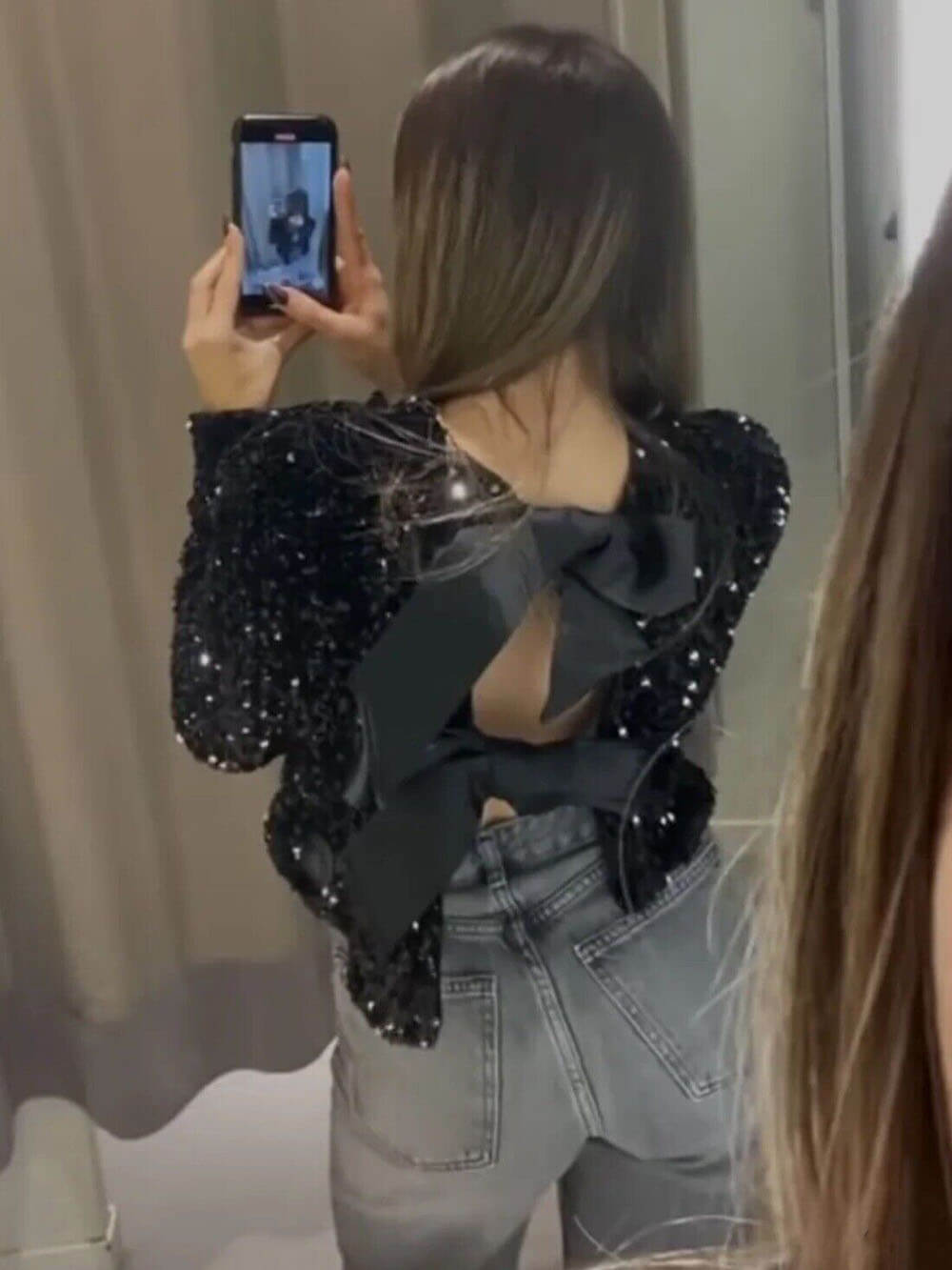 Ariana | Sparkling Tie-Front Party Jacket | Women Fashion