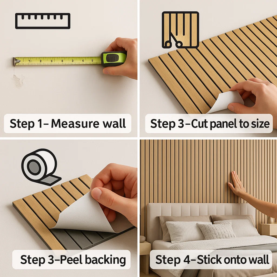 WoodWall | Self-Adhesive 3D Wall Panels with Wood Effect