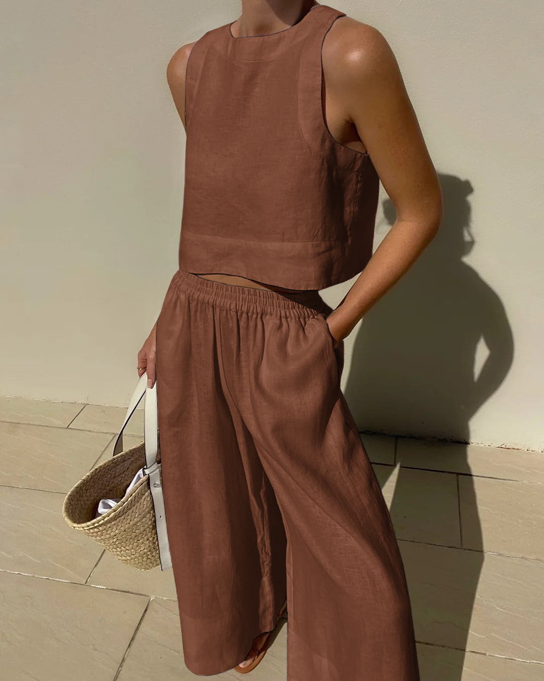 Variant image for Elegant Linen Two-Piece Set - Lightweight, Breathable & Sustainable Women's Outfit-25