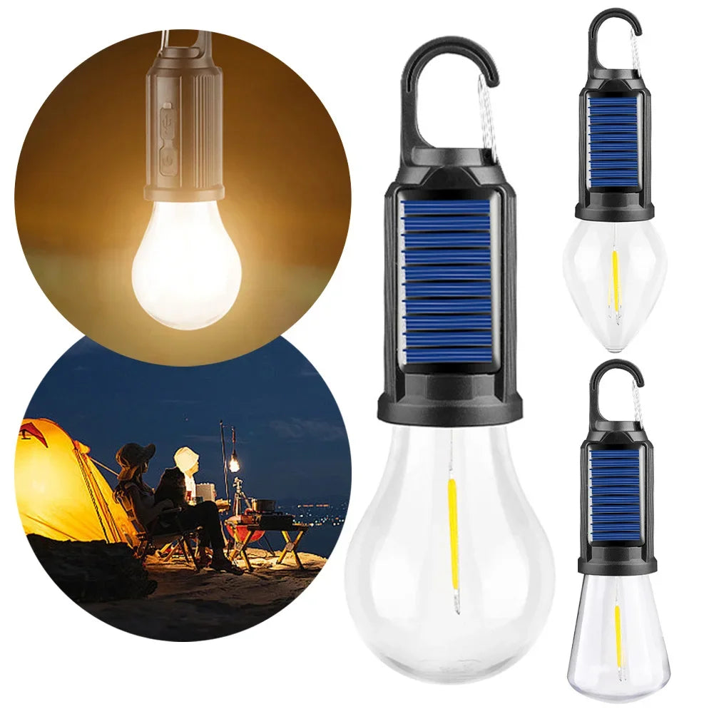 CampGlow | Solar-Powered Rechargeable Camping Lantern with Hook