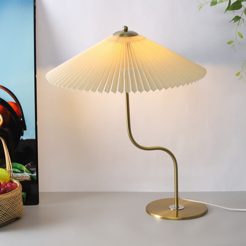 GlowDome | Elegant Table Lamp with Fabric Shade & 110V Connection