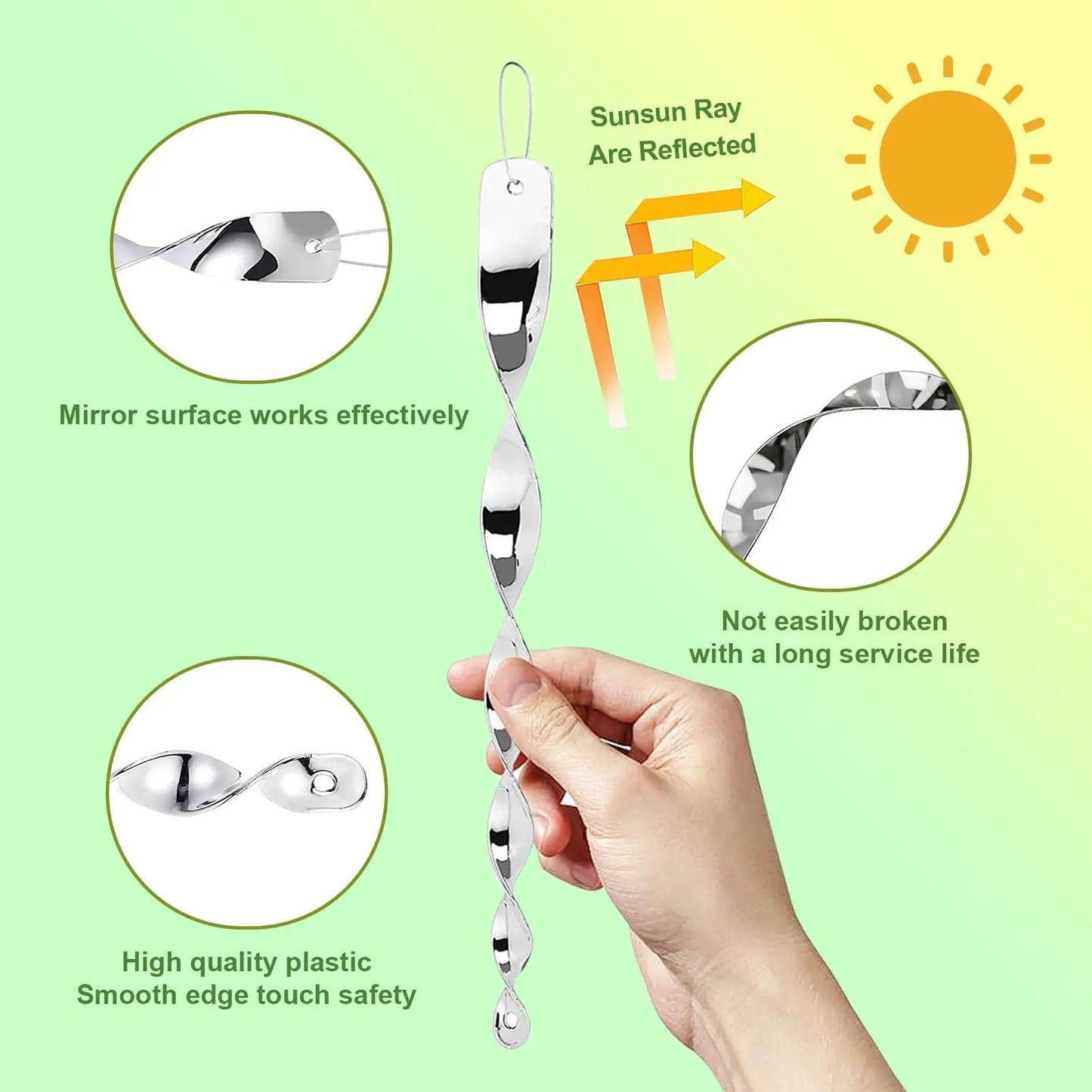BirdTwist | Reflective Bird Deterrent Spiral Pole