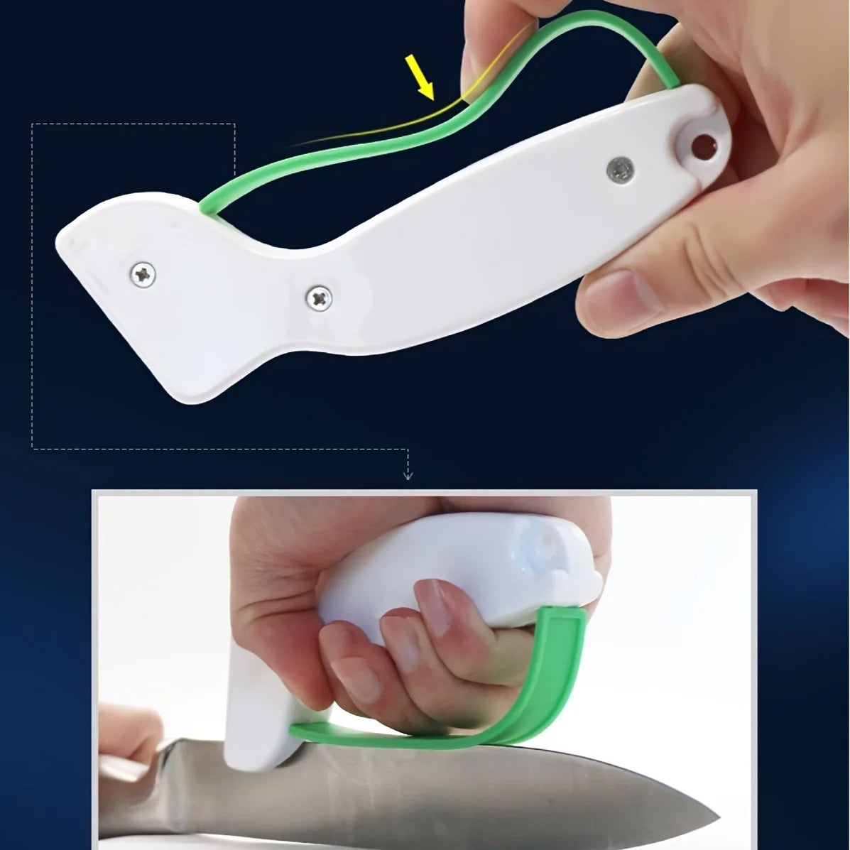 SliceTune | Compact Manual Knife Sharpener for Kitchen and Garden Tools