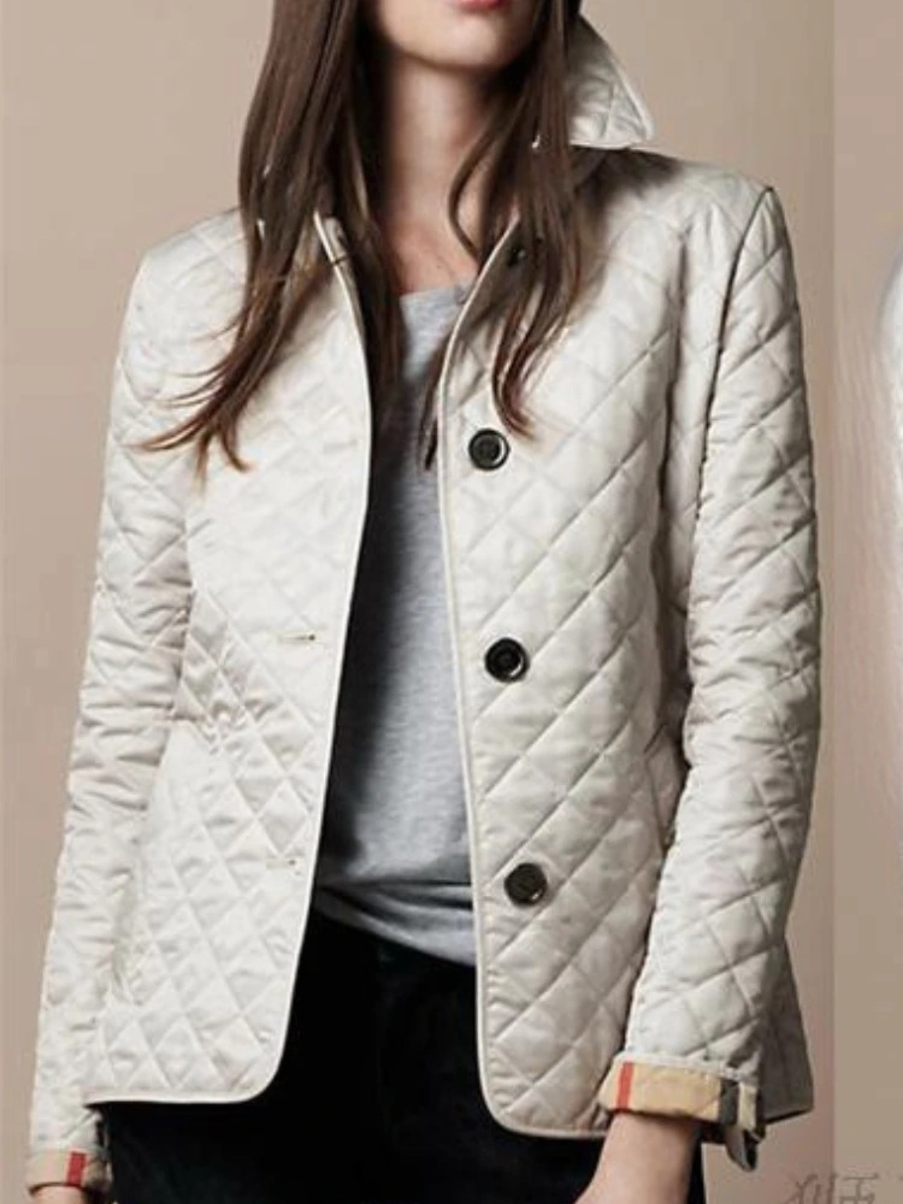 Variant image for Cozy Women's Quilted Jacket with Elegant Turned-Down Collar - Winter Essential-9