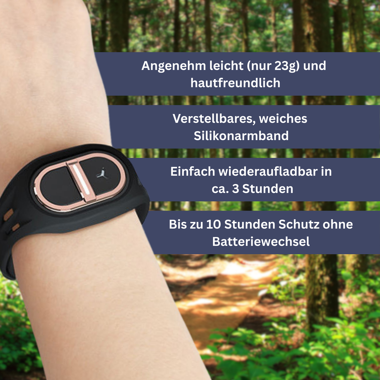 BugMute | Rechargeable wristband for mosquito-free evenings