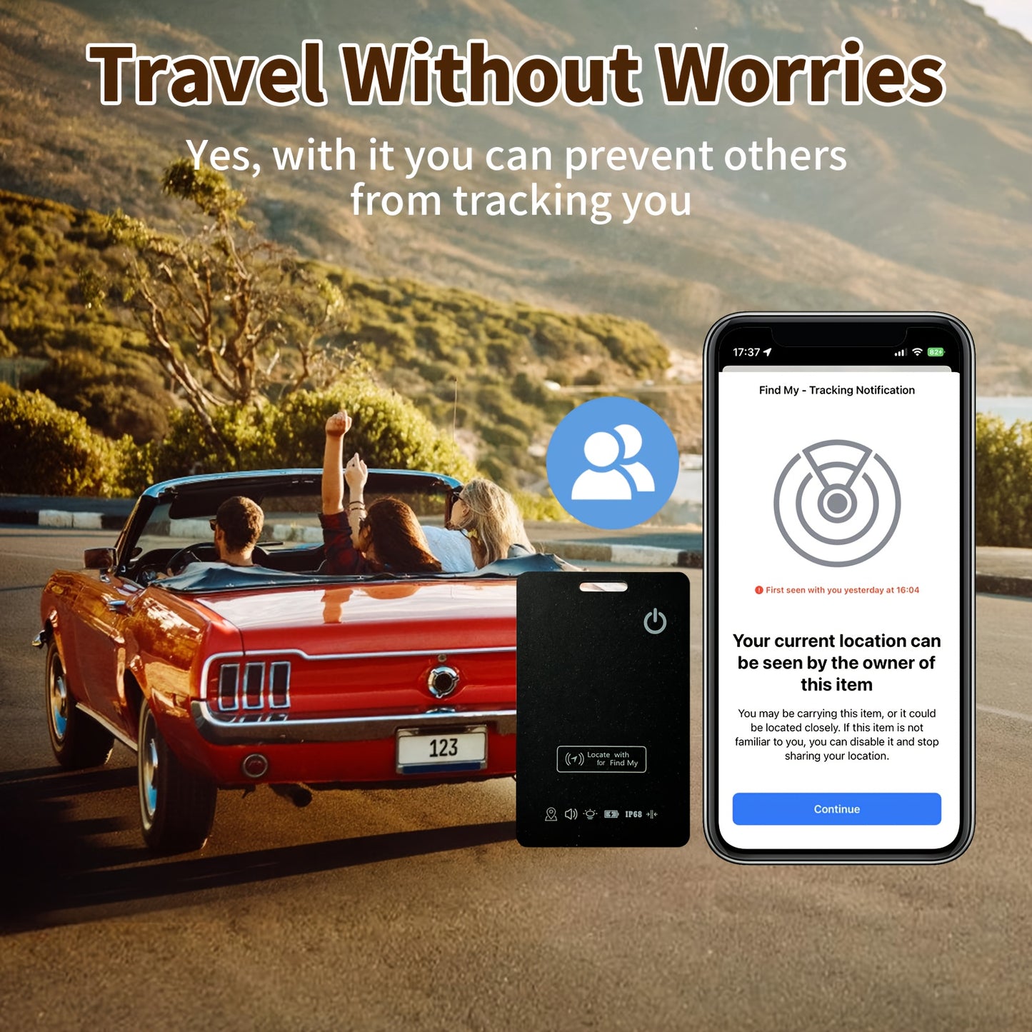 WalletMate | Ultra-Thin Tracking Card – iPhone Ready