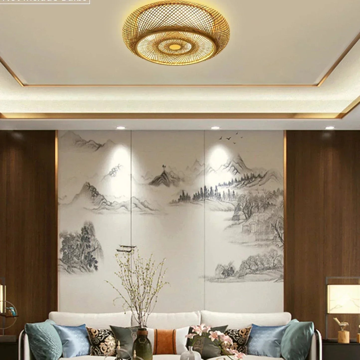 AuraBamboo | Natural Bamboo Ceiling Lamp