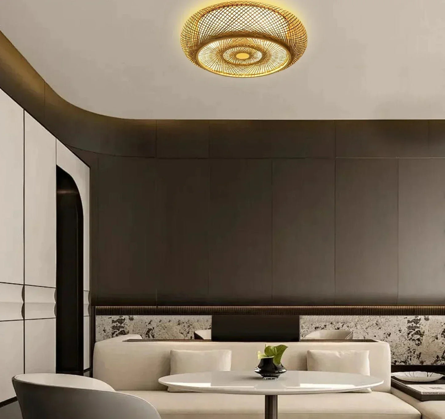 AuraBamboo | Natural Bamboo Ceiling Lamp