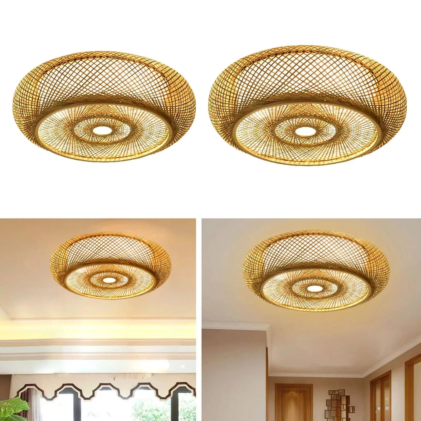 AuraBamboo | Natural Bamboo Ceiling Lamp