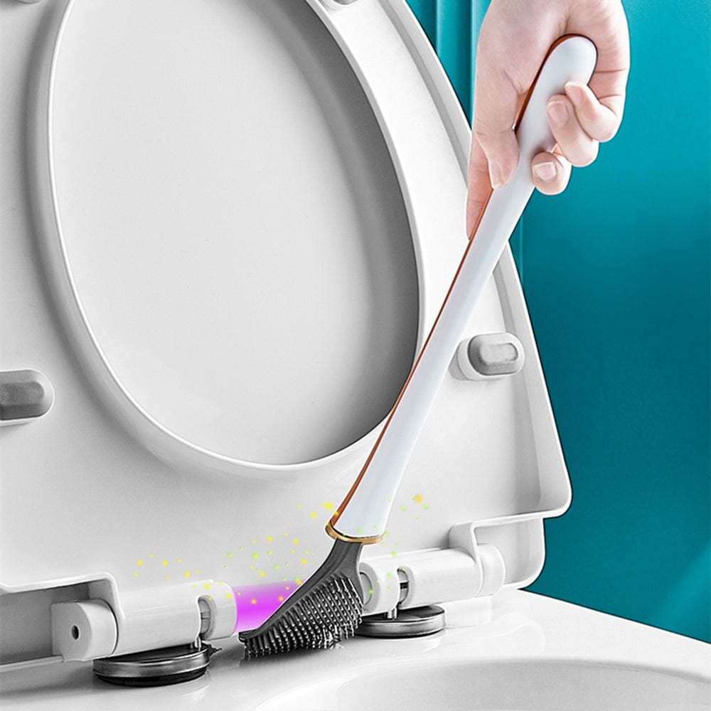 PureBrush | Elegant Toilet Brush with Antibacterial Silicone Head