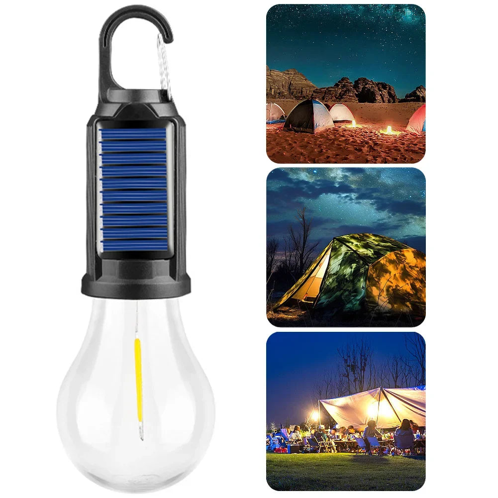 CampGlow | Solar-Powered Rechargeable Camping Lantern with Hook