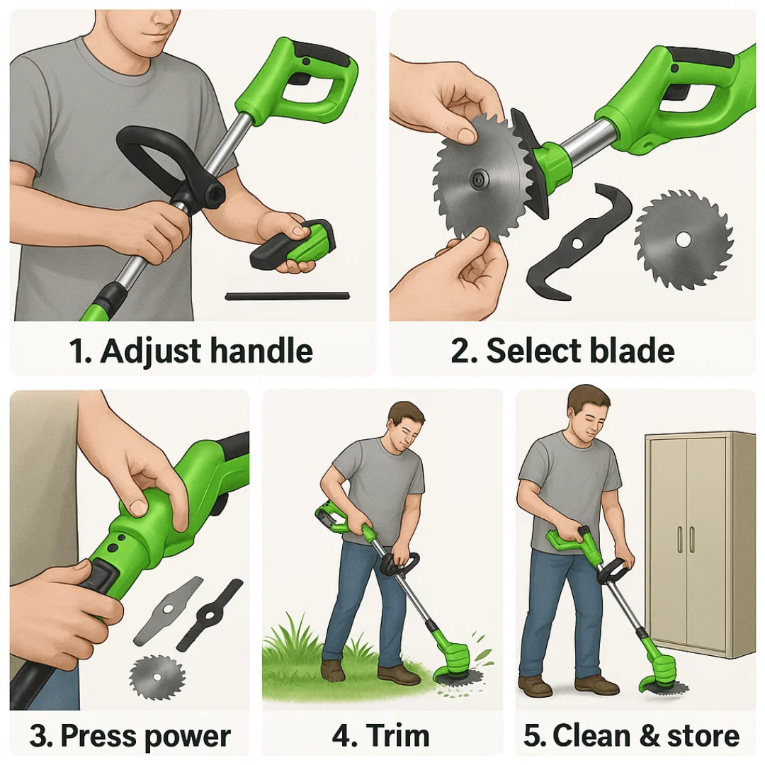 GeartTech | Powerful Electric Battery Operated Cordless Weed Eater