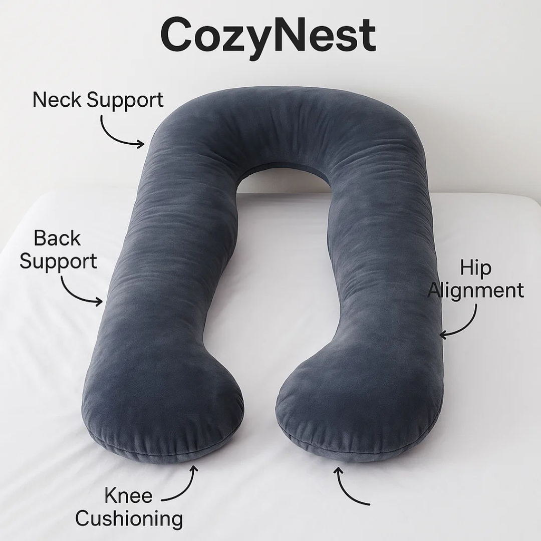 CozyNest | Orthopaedic Full-Body Pillow for Restorative Sleep