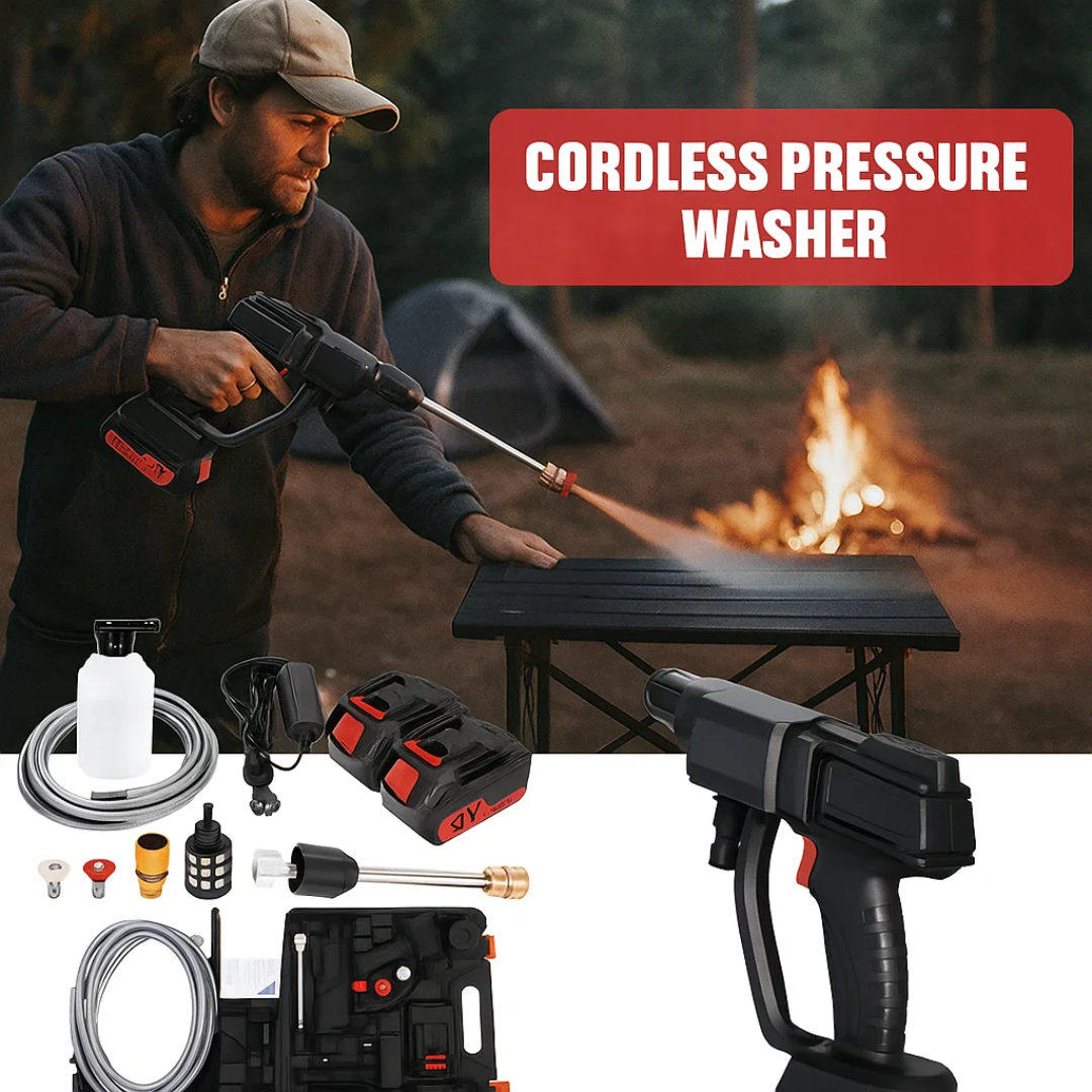 QuickWash | Cordless High-Pressure Cleaner with 2 Batteries