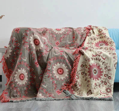 NordNest | Reversible Blanket with Scandinavian Bird Design