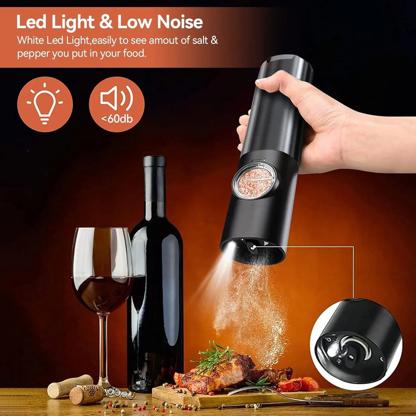 SpiceOne | Electric Mill with Rechargeable Battery & LED Light