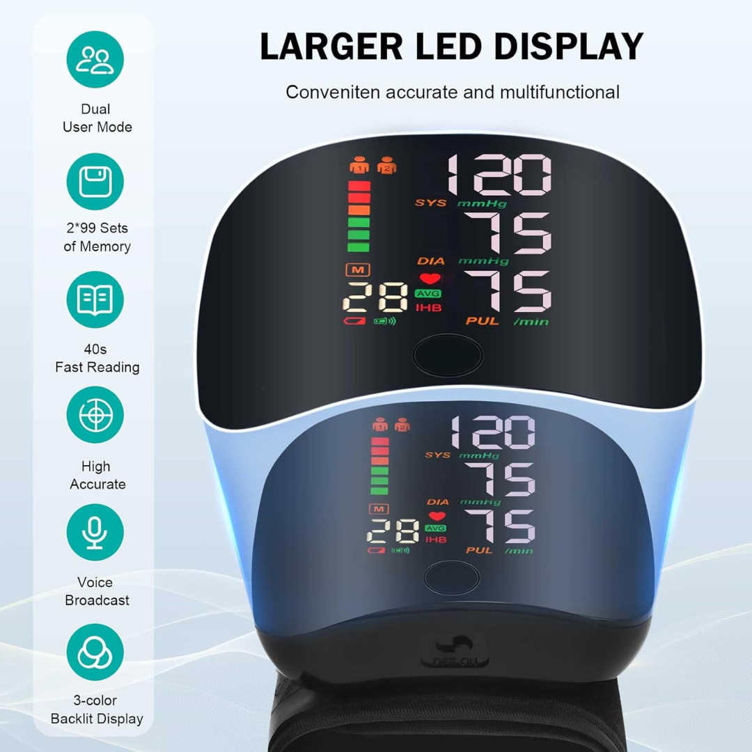 HealthPro | LED Wrist Blood Pressure Monitor
