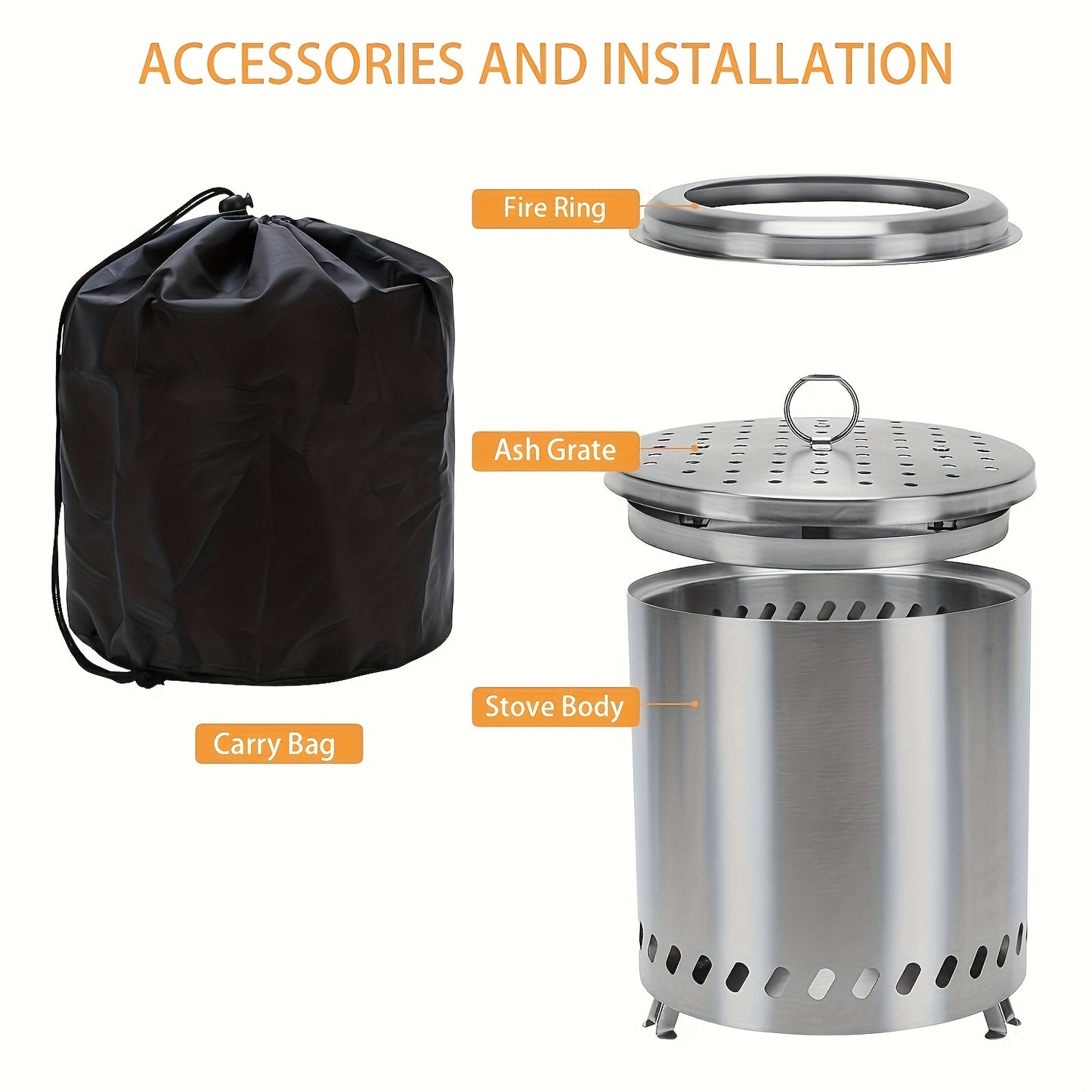 SteelFlame | Portable Fire Pit – Durable Stainless Steel Design