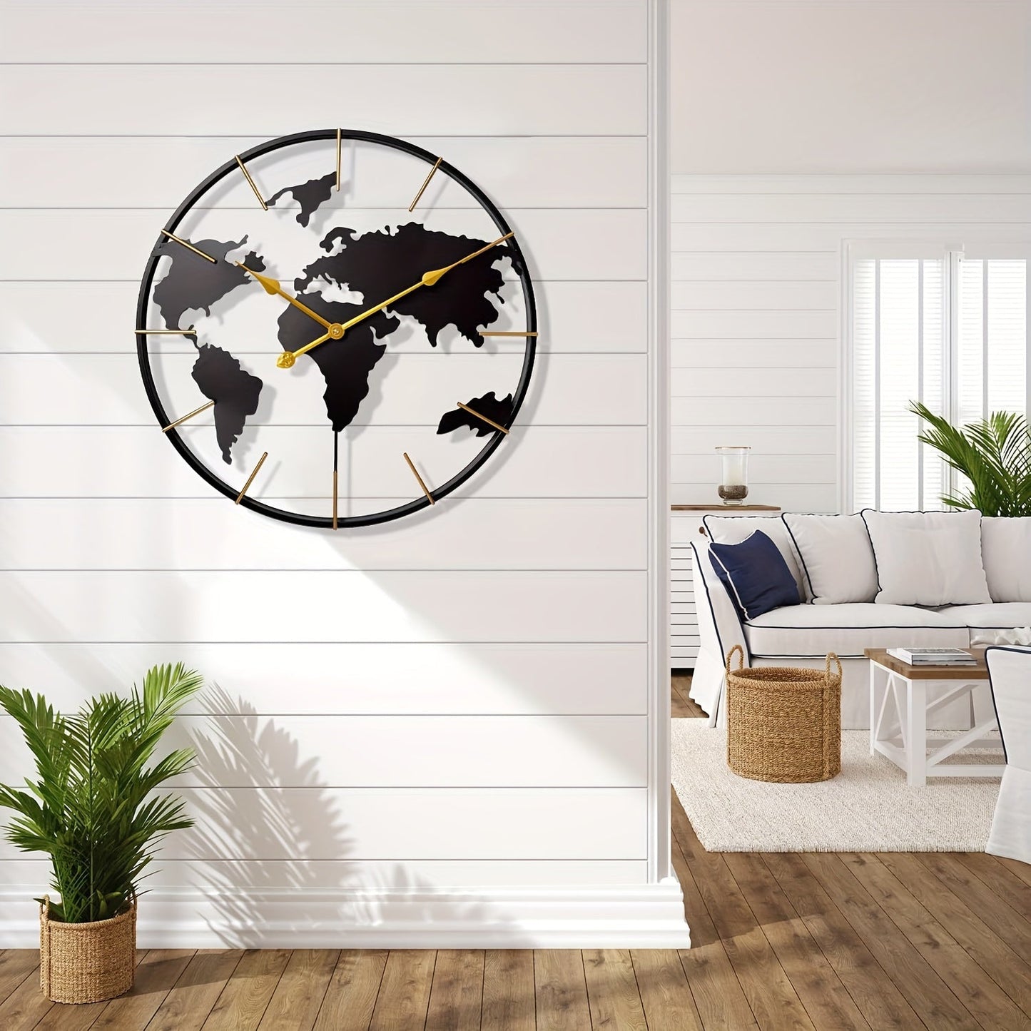 GlobeTime | Minimalist World Map Wall Clock