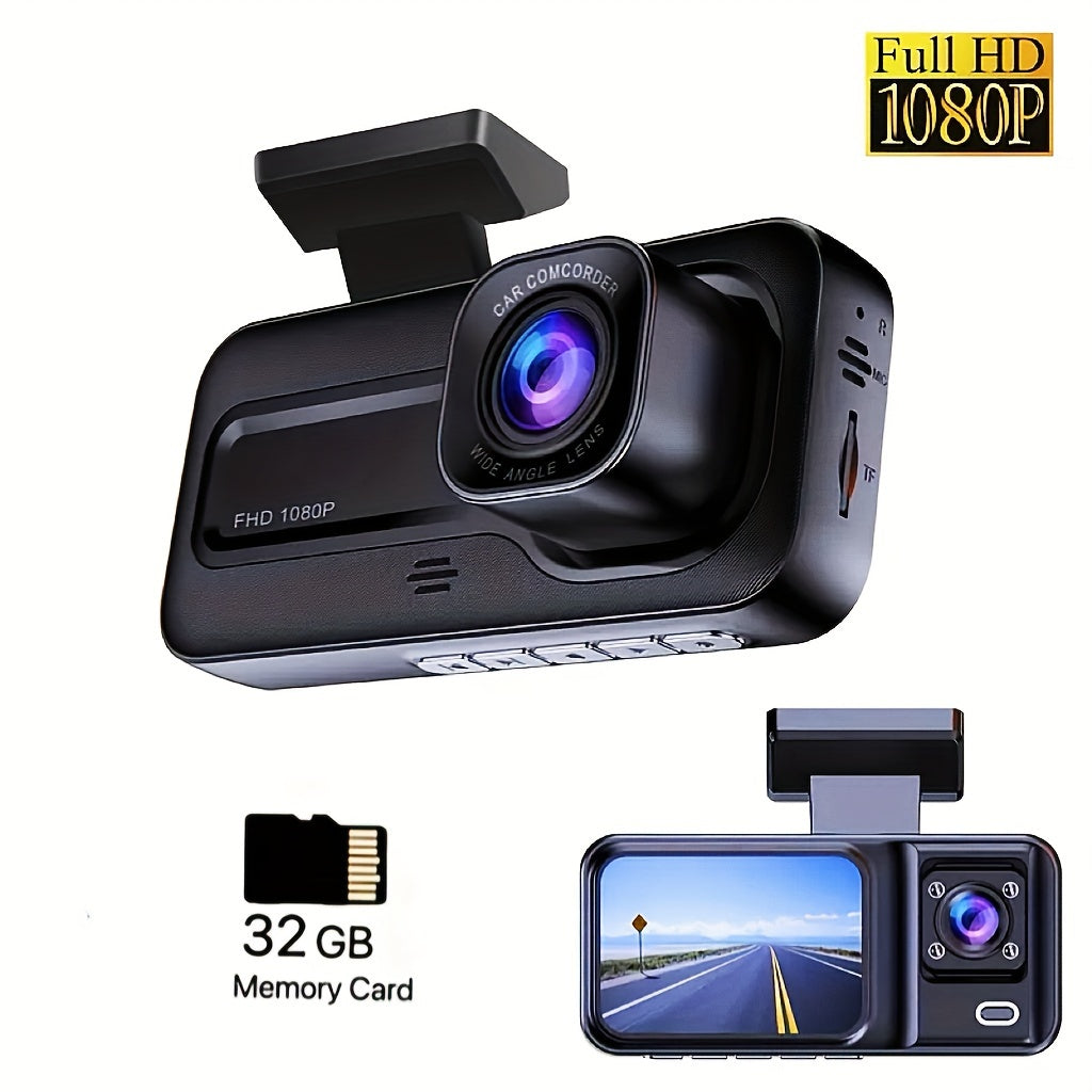 TriCam | 1080P Dash Cam – Front, Cabin & Rear Recording