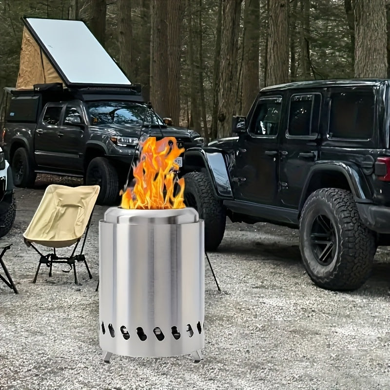 SteelFlame | Portable Fire Pit – Durable Stainless Steel Design