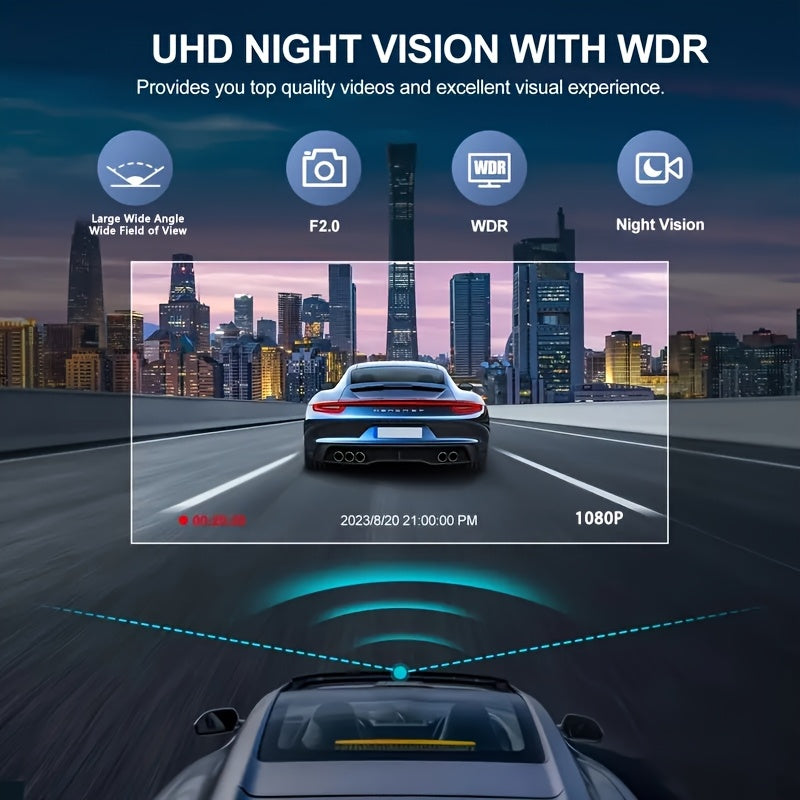 ClearRoad | 1080P Dash Cam – Front, Rear & In-Car View