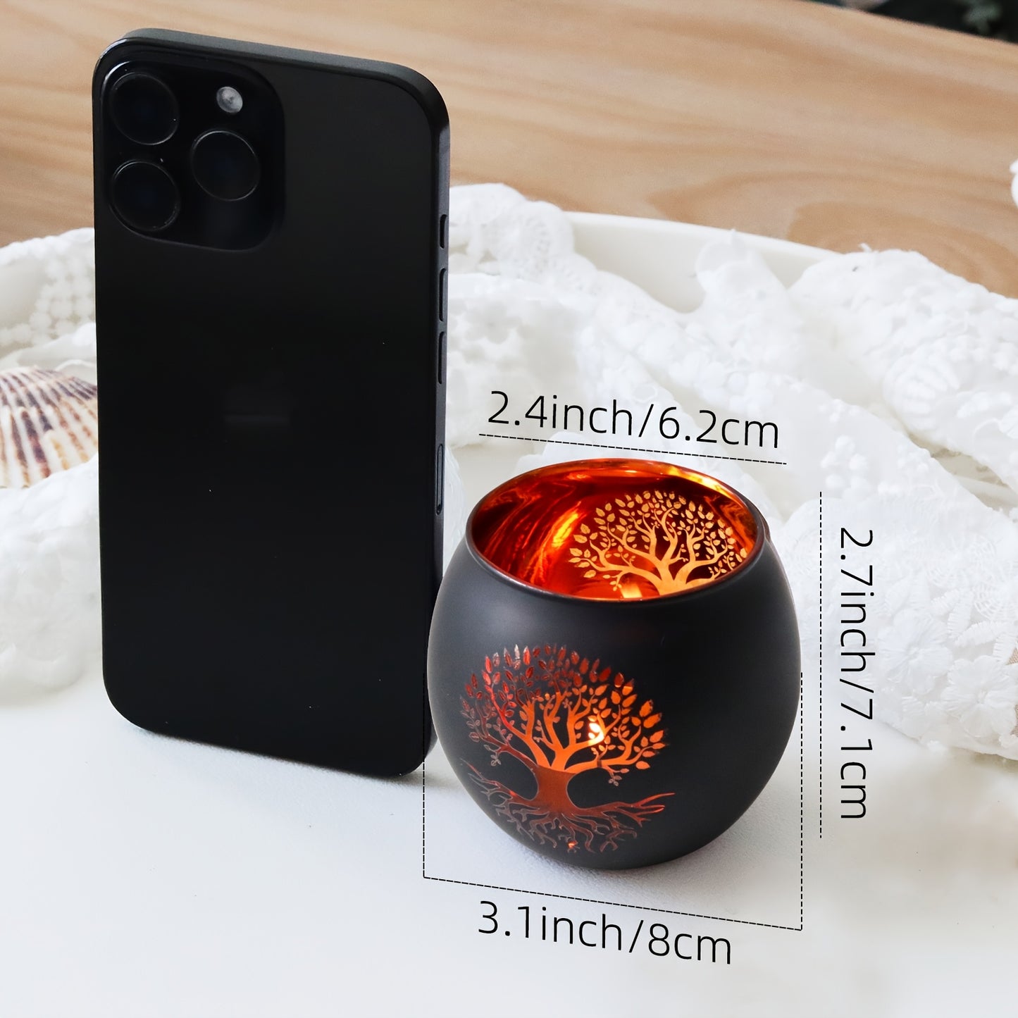 EternaTree | Candle Holders – Tree of Life Black & Gold