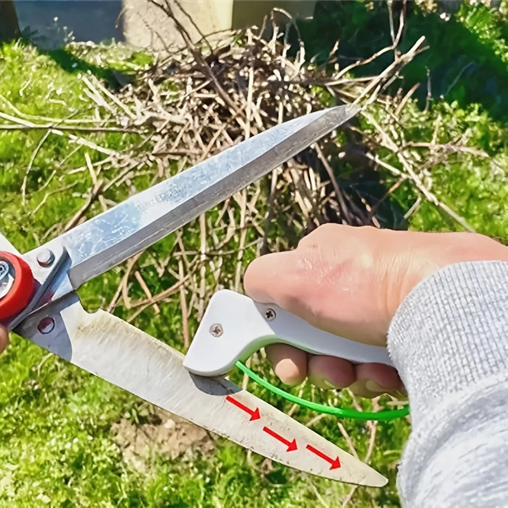 SliceTune | Compact Manual Knife Sharpener for Kitchen and Garden Tools