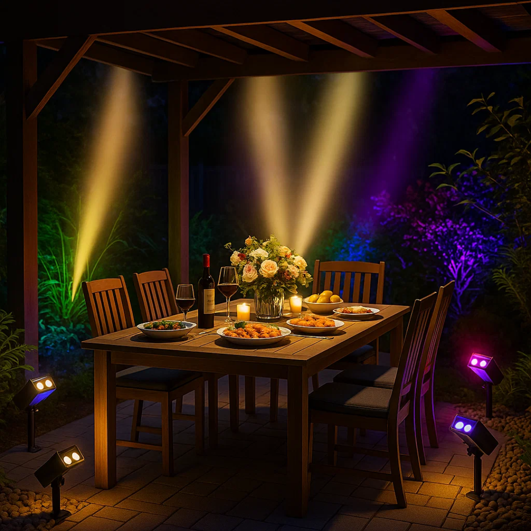 RayTuner | Waterproof LED Solar Multi-Zoom Spot Light Landscape Lighting RGB