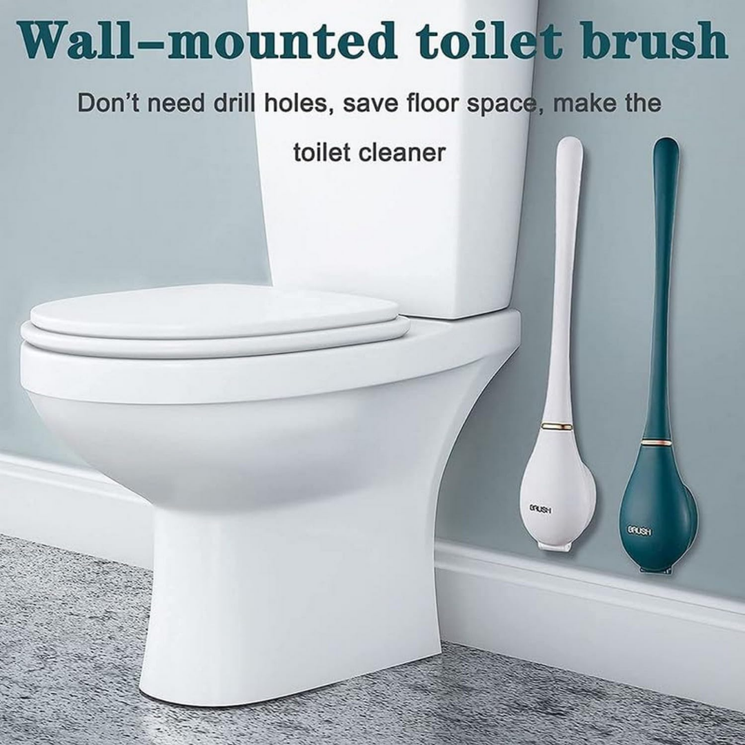 PureBrush | Elegant Toilet Brush with Antibacterial Silicone Head