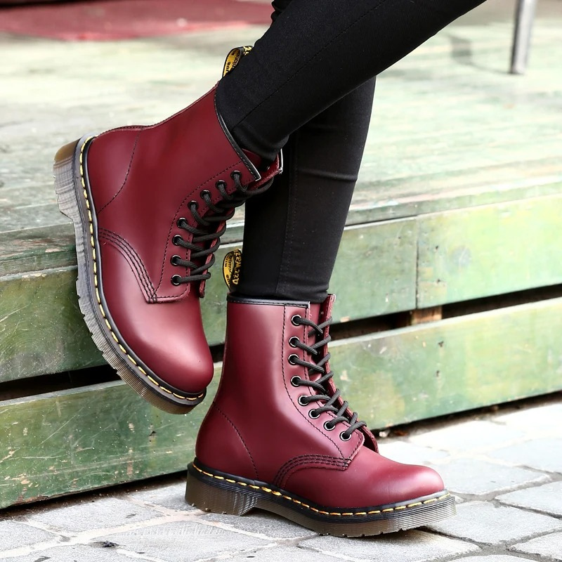 Stylish Men's Lace-Up Vegan Leather Shoes With Warm Inner Lining for Winter-5