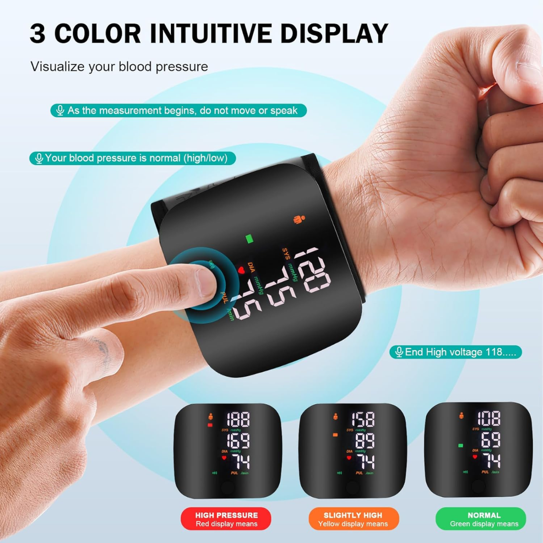 HealthPro | LED Wrist Blood Pressure Monitor