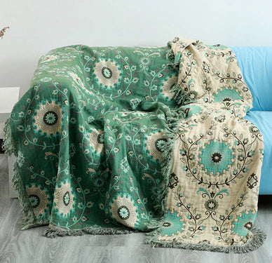 NordNest | Reversible Blanket with Scandinavian Bird Design