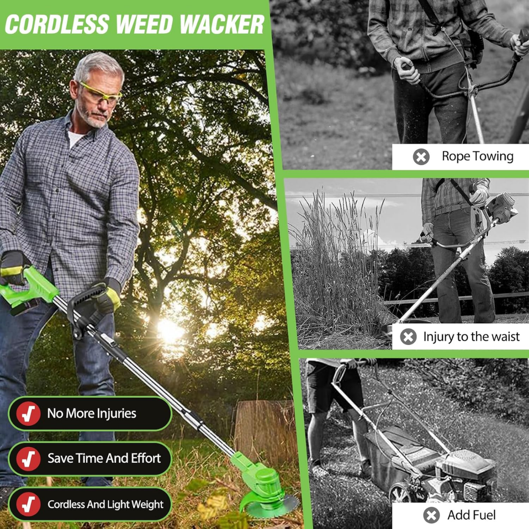 GeartTech | Powerful Electric Battery Operated Cordless Weed Eater