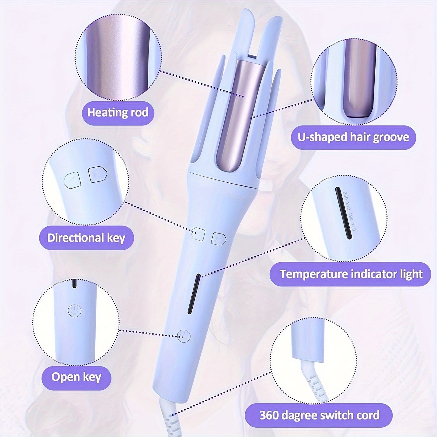 SilkWave | Automatic Hair Curler – 4 Heat Modes & Smart Timer Technology