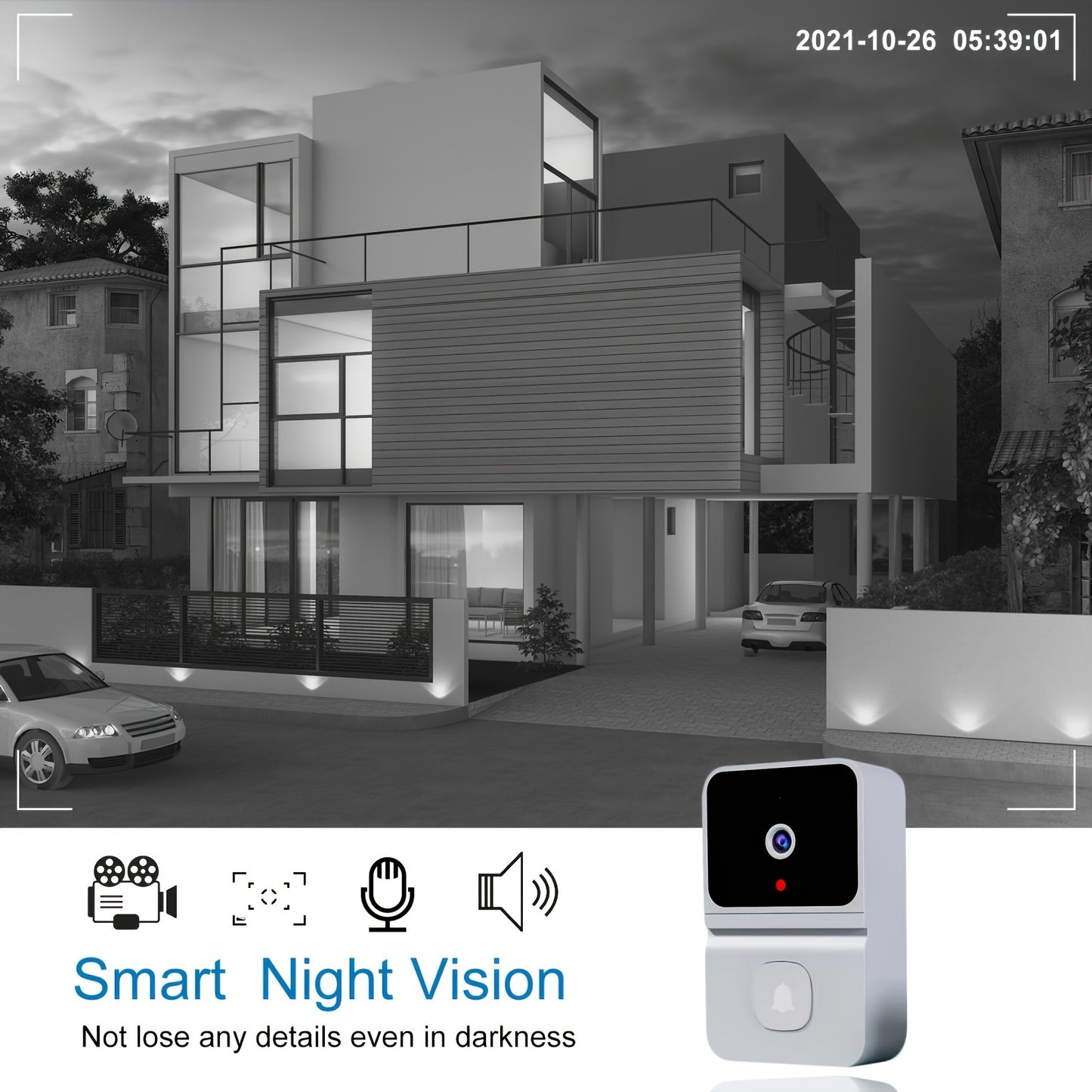 EntryCam | Battery-Powered Smart WiFi Doorbell for Home Security