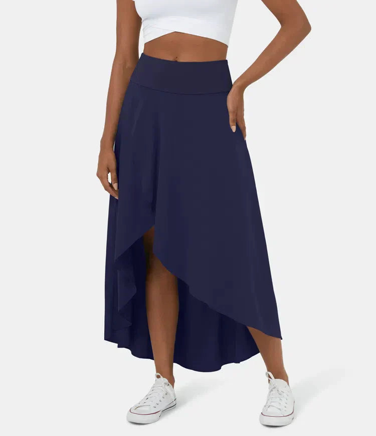 Variant image for Elegant Casual Midi Skirt for Women with Built-In Shorts - Comfortable & Stylish-16