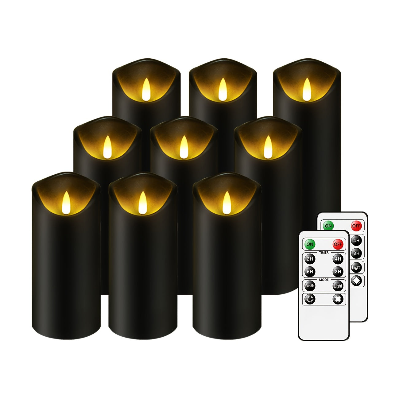 AmberFlame | Battery-Operated Flameless Candles with Timer & Remote