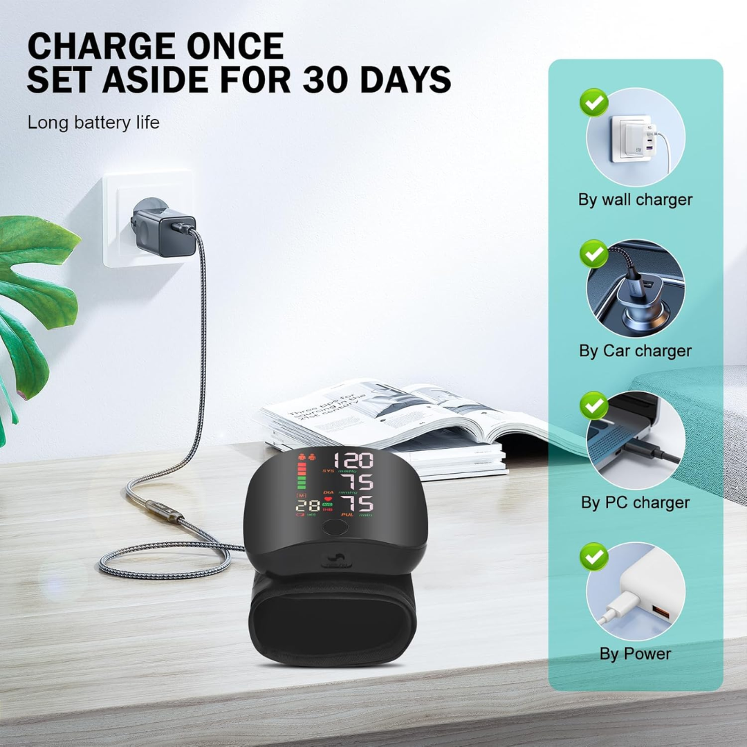 HealthPro | LED Wrist Blood Pressure Monitor
